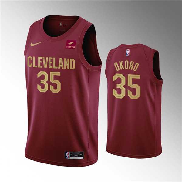 Men's Cleveland Cavaliers #35 Isaac Okoro Wine Icon Edition Stitched Basketball Jersey Dzhi,We sell and wholesale Men's Cleveland Cavaliers #35 Isaac Okoro Wine Icon Edition Stitched Basketball Jersey Dzhi on line form chian!